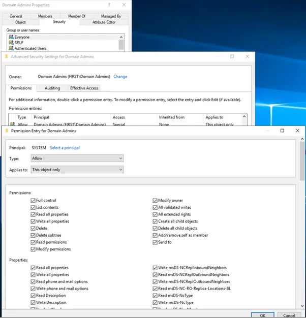 Active Directory permissions