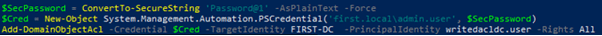 Active Directory PSCredentials
