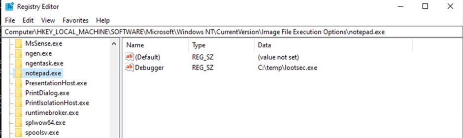 registry key validation