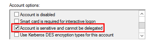 account sensitive and cannot delegate